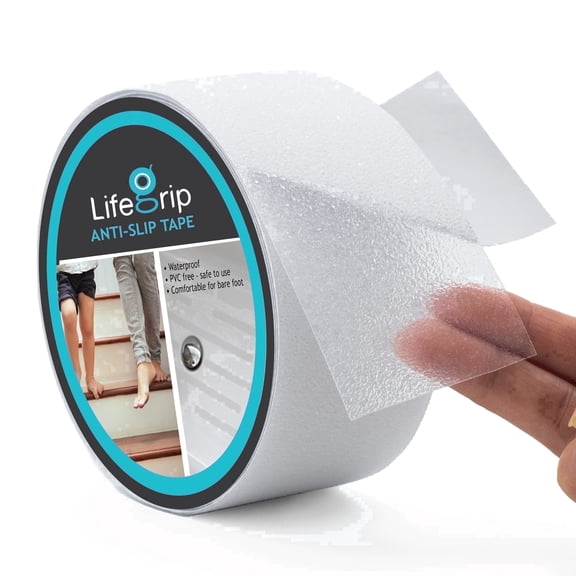 Anti Slip Tape Clear Waterproof Outdoor/Indoor, 2" x 30Ft Non Slip Traction Grip Tape for Bathtubs, Boats, Stairs, Pools, Transparent, Soft, Comfortable for Bare Feet