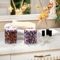 thumbnail image 4 of Yayeee 4 Pack Qtip Holder Bathroom Cotton Swab Canister with Lid Clear Dispenser Set, Colorful Wavy Pattern, 4 of 6