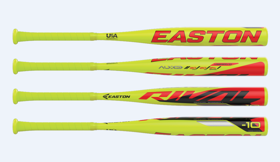 Easton Rival -10, 2 1/4 In. Barrel, USA Youth Baseball Bat, 26 In., 16 Oz.