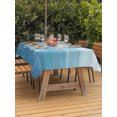 thumbnail image 3 of Outdoor Tablecloths with Umbrella Hole & Zipper, Blue Summer Beach Tablecloth Rectangle 60x84 Inch, Coastal Vacation Blue Wooden Waterproof Table Cloth, Patio/Pool/Picnic Table Covers, 3 of 8