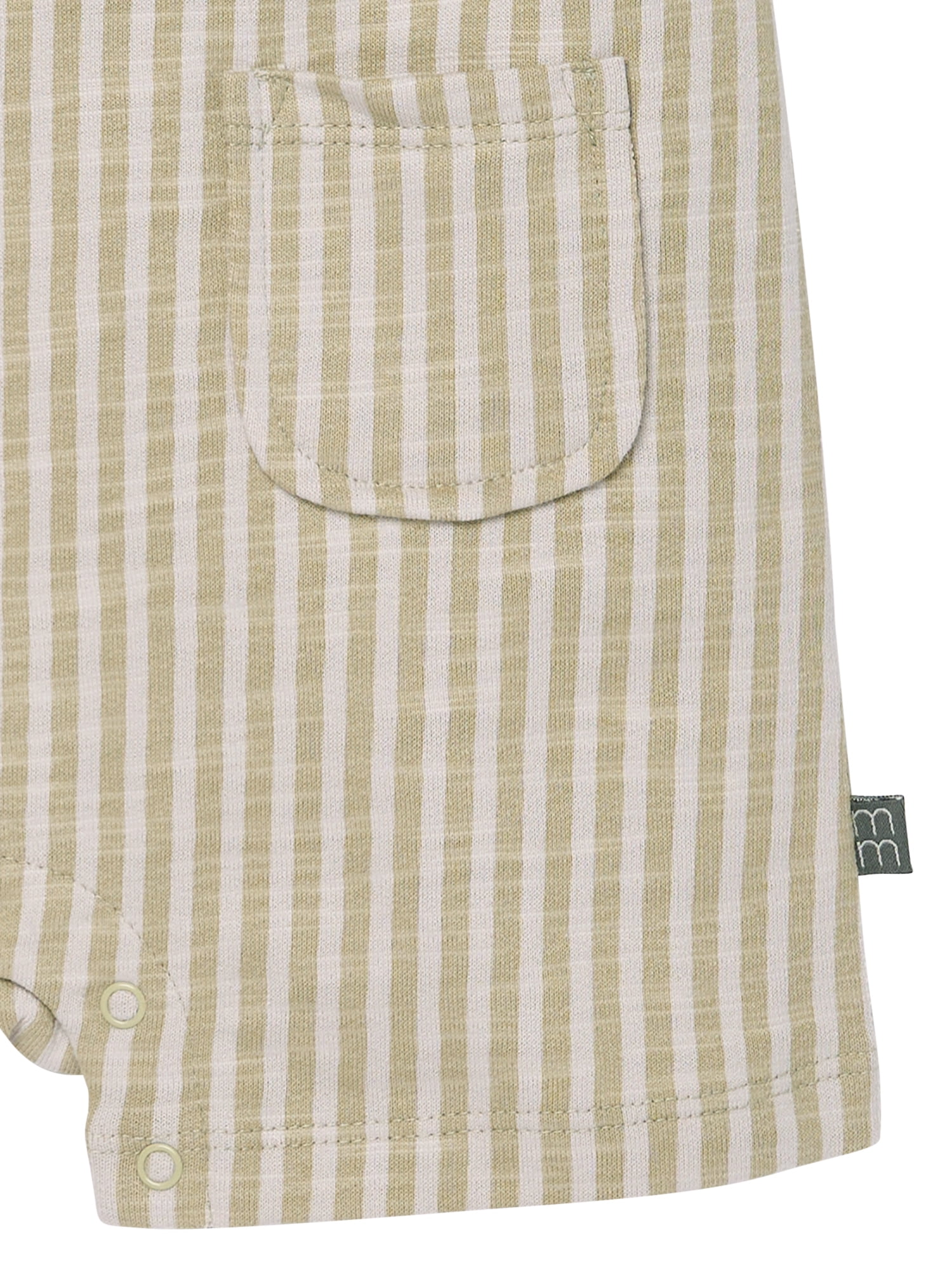 Modern Moments by Gerber Baby Boy Sleeveless Slouch Henley Romper with Pockets, Sizes 0/3 Months - 24 Months