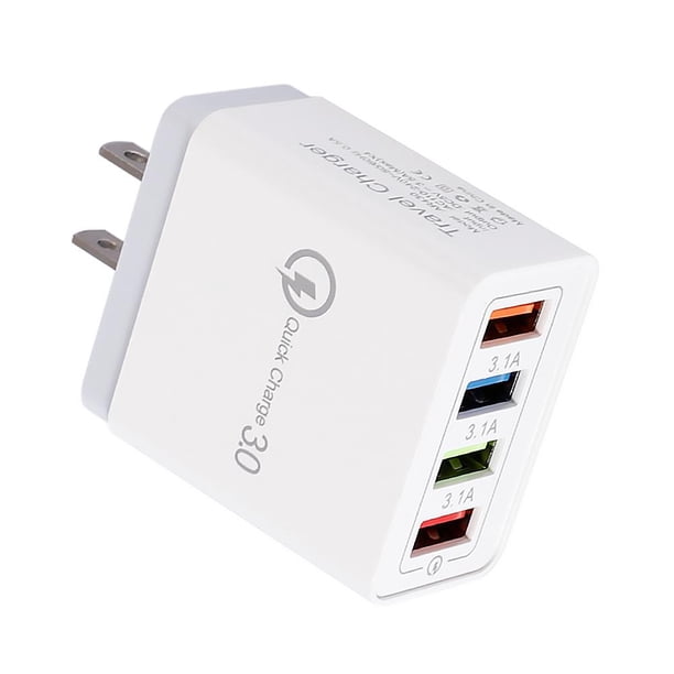 Cargador de teléfono de viaje de carga rápida 3A de cargador de color USB inteligente de 4 puertos portátil Hugtrwg Para estrenar