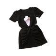 thumbnail image 1 of Infant Baby Girls Outfit Ice Cream Pattern Short Sleeve Classical Round-Neck Top Shirt + Short Elastic Band Ruffle Skirt Set, 1 of 3