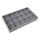 thumbnail image 1 of Caja de almacenamiento de joyería con bandeja gris, estuche de maquillaje, aretes de botón, pulsera, estante para anillos, 1 of 5