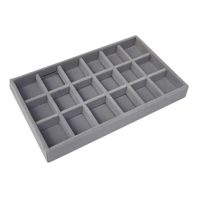 Tunhigl Jewelry Display Storage Box Desktop Organizer Makeup Storage Tray Earrings Studs Bracelet Ring Storage Rack