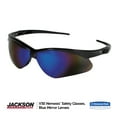 thumbnail image 2 of Nemesis Safety Glasses, Black Frame, Blue Mirror Lens, 2 of 4