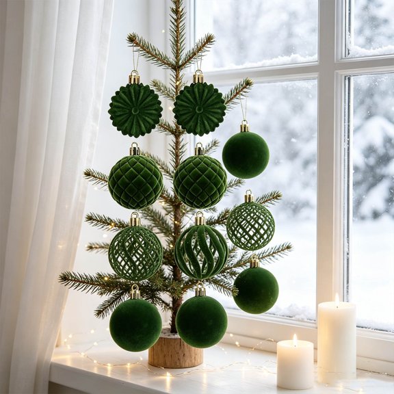 Shatterproof Christmas Ball Ornaments Set, Decorative Hanging Baubles for Indoor Home Holiday Tree Decor