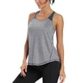 thumbnail image 6 of Mgmyaa Women's Summer Workout Tops Sleeveless Racerback Spliced Mesh Athletic Tank Top Running Gym Yoga Shirts, 6 of 8