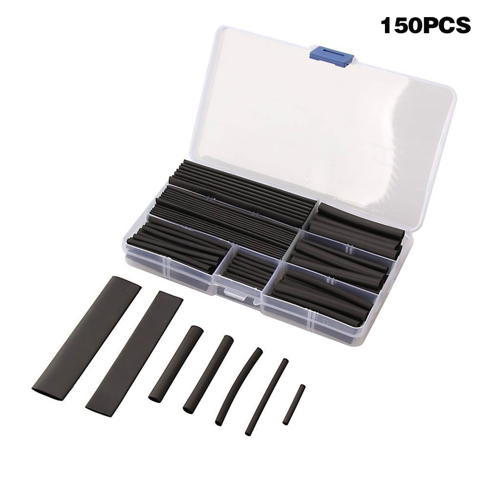 150pcs 2:1 Polyolefin Heat Shrink Tubing Tube Sleeving Wrap Wire Kit Cable  OQF 
