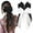 Black+White, variant on 2PCS Large Hair Bows for Girls French Barrette Bowknot with Long Tail for Women