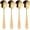 Gold, variant on 7-Inch Soup Spoons, 6 Pieces Bouillon Spoon,18/10 Stainless Steel Finished Table Dinner Spoons Set of 6 (Rainbow)