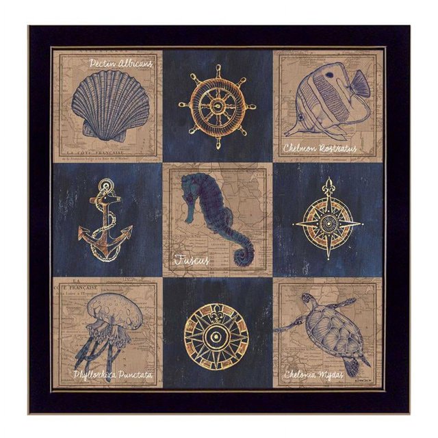Coastal Collage II By Debbie DeWitt Printed Wall Art Wood Multi-Color