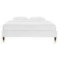 thumbnail image 4 of Harlow Queen Performance Velvet Platform Bed Frame White, 4 of 6