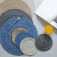 thumbnail image 5 of Set Of 6 Round Braided Placemat 30Cm Table Mats For Dining Table Woven Placemat Biege YIWEI, 5 of 9