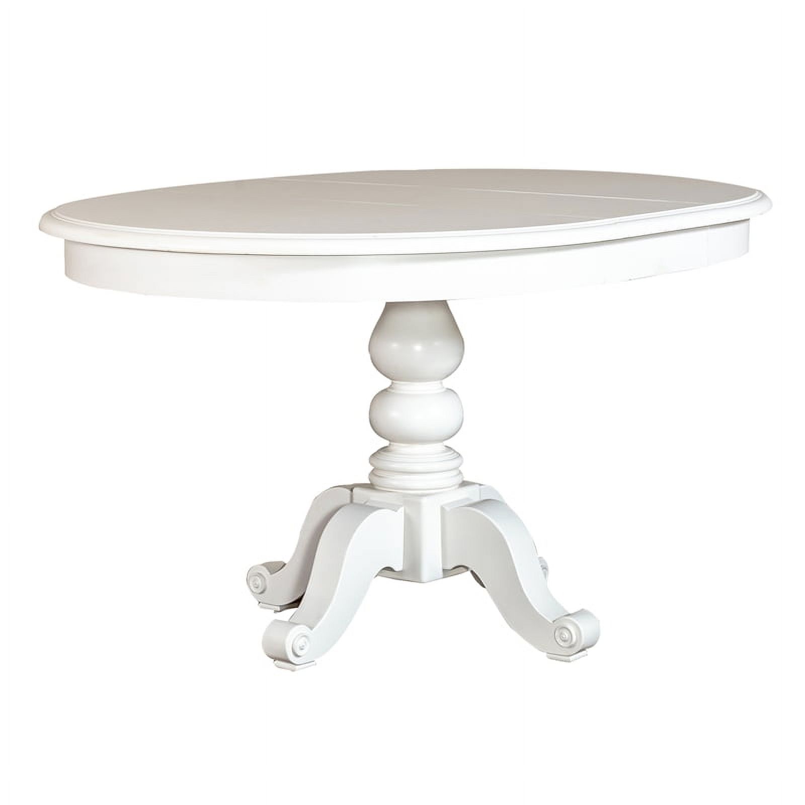 Summer House White 5 Piece Pedestal Table Set - image 3 of 14