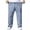 Light Blue, variant on Men's Baggy Jeans Business Casual Elastic Waist Trousers Stretch Slacks Drawstring Straght Leg Denim Pants Blue
