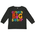 thumbnail image 3 of Inktastic Cutest Big Sister Girls Long Sleeve Toddler T-Shirt, 3 of 5