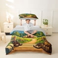 thumbnail image 2 of Catabedysis Outdoor Cartoon Camping Twin Duvet Cover,Rustic Mountain Tree Print Twin Bedding For Boys,Multicolor,Light Gray Reversible,2-Piece,1 Duvet Cover and 1 Pillowcase, 2 of 6