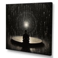 thumbnail image 2 of Designart "Black Yellow Meditation euphony Of Mind" Abstract Wall Art Living Room, 2 of 5