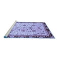 thumbnail image 2 of Ahgly Company Machine Washable Indoor Square Oriental Blue Traditional Area Rugs, 8' Square, 2 of 4