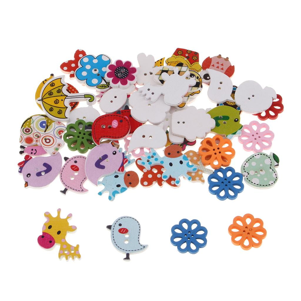 50 Mixed Cartoon Animals en Buttons Buttons Craft Button , Sewing, Crafting  And rating | Walmart Canada