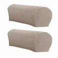 thumbnail image 3 of Sofa Couch Arm Chair Covers, Armrest Armchair Covers Stretch Recliner Chair Slipcovers, Set of 2 (Sand), 3 of 8