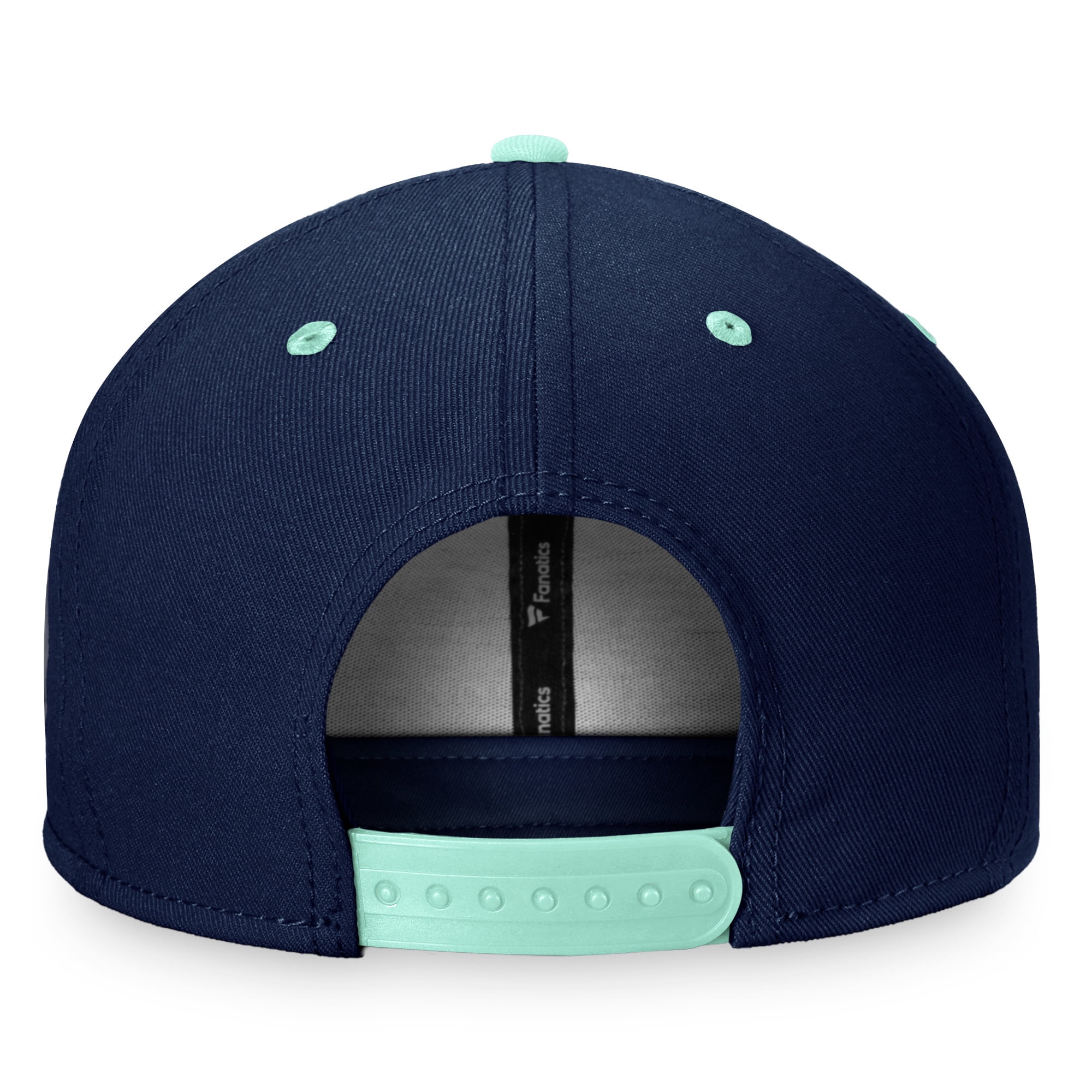 Men's Fanatics Deep Sea Blue/Light Blue Seattle Kraken Heritage City Two-Tone Snapback Hat