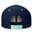 thumbnail image 4 of Men's Fanatics Deep Sea Blue/Light Blue Seattle Kraken Heritage City Two-Tone Snapback Hat, 4 of 4