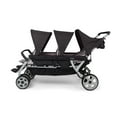 thumbnail image 3 of Foundations Gaggle Jamboree 6-Seat Folding Daycare Stroller with UV Canopies, Reclining Seats, Black, 3 of 8