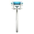 thumbnail image 3 of Solitaire Engagement Ring for Women - 2.5ct Simulated Turquoise in 18K White Gold Promise Ring, 3 of 6
