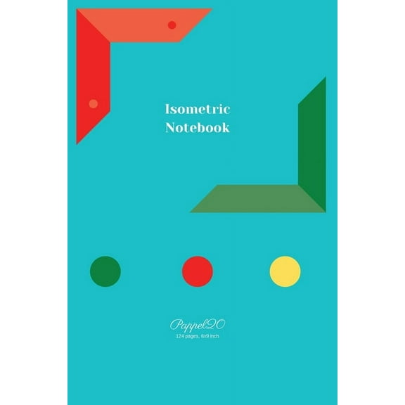 Isometric Notebook- Light Blue Cover -124 pages-6x9-Inches (Paperback)