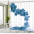 thumbnail image 4 of Ambesonne Floral Shower Curtain, Orchid Composition Garden, 69"Wx75"L, Sea Blue, 4 of 4