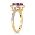 thumbnail image 2 of Galaxy Gold 14K Solid Yellow Gold 2.55 Carat Natural Diamond & Amethyst Ring - February Birthstone - Symbol of Peace & Clarity - Made in USA - Fine Jewelry for Women, 2 of 2