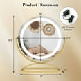 thumbnail image 3 of Costway Miroir de Maquillage Rond de 16 Pouces avec Lumières, 3 Couleurs, Gradable, Commande Tactile, Or, 3 of 10