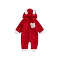 thumbnail image 1 of Argulvti Baby Winter Plush Hood Romper Cute Bunny Long Sleeve Zip Up Full Length Bodysuit Snowsuit, 1 of 7