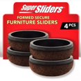 thumbnail image 1 of Deslizadores para muebles Super Sliders de fieltro, 3,8 cm, paquete de 4, 1 of 5