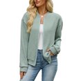 thumbnail image 3 of Msgweeeg Women’s Sweaters Stand Collar Zipper Cardigan Long Sleeve Knit Coat Pullover Elegant Casual Fashion Winter Warm Top for Daily Wear and Vacation, 3 of 7
