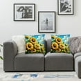 thumbnail image 3 of Outdoor Throw Pillow Cover Farm Waterproof Cushion Pack Floral Green Leaves Blue Sky Pillow Cases Home Decoration for Patio Garden Couch Sofa, 3 of 6