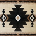 thumbnail image 7 of Emma + Oliver Fe 8x10 Berber Olefin Accent Rug with Complementary Southwestern Pattern in Beige, Black and Brown and Jute Backing, 7 of 7