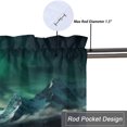 thumbnail image 5 of Wolf Window Curtain Valances Wildlife Animal Green Aurora Nature Scenery Rod Pocket Valances for Bedroom Living Room Dining Room 54 by 18 in, 1 Panel, 5 of 6