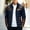 Navy, variant on WIZUTIZ Padded Jacket For Men Stand Collar Zip Up Long Sleeve Pockets Quilted Warm Coat Casual Winter Outerwear Black Navy