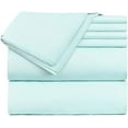 thumbnail image 7 of Extra Deep Pocket 6 Piece Bed Sheet Set – Super Deep Fitted Sheet Fits Mattress from 18-24 inces Depth – Double Brushed Microfiber Sheets with 4 Pillow Cases, King, Aqua Blue, 7 of 7