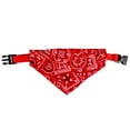 thumbnail image 2 of Collar para mascota, ajustable, transpirable, agradable para la piel, con estampado triangular, con bufanda para gato, conejo, rojo, M, 1,5 cm/0,6 pulgadas, 2 of 12