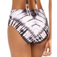 thumbnail image 2 of BAR III Women's Black Stretch Lined Bikini Full Coverage High Waisted Swimsuit Bottom S, 2 of 2