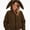 Brown, variant on Women's Zip Up Hoodie Cute Bunny Ear Long Sleeve Sweatshirts Loose Fit Solid Color Hooded Jacket Gray Size S