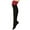 Red and Black, variant on Wrapables® Women's Two-Tone Knee High Boot Socks, Brown and Black