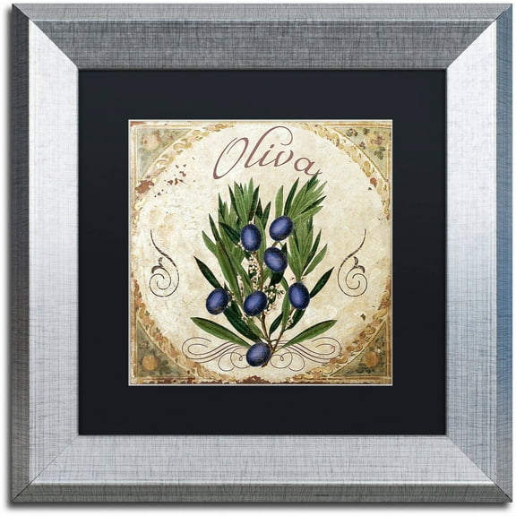 Trademark Fine Art "Mangia V" Canvas Art by Color Bakery Black Matte, Silver Frame