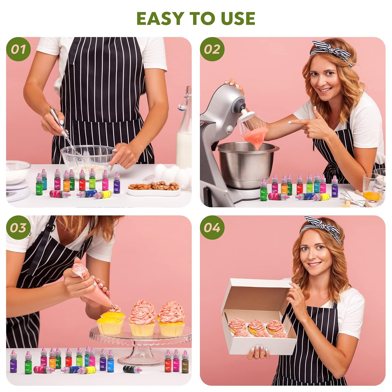 Jelife Gel Gluten-Free Edible Food Coloring Set, 6g