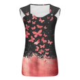 thumbnail image 4 of Puntoco Camisetas ajustadas para mujer Camiseta sin mangas con estampado de mujer Camiseta sin mangas holgada, 4 of 4