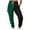 Green#sweat pants for womens, variant on BiZtdJrK Womens Color Block Cinch Bottom Sweatpants Casual Drawstring High Waisted Jogger Pants Sporty Gym Harem Trousers with Pockets Sales Today Orange 3XL